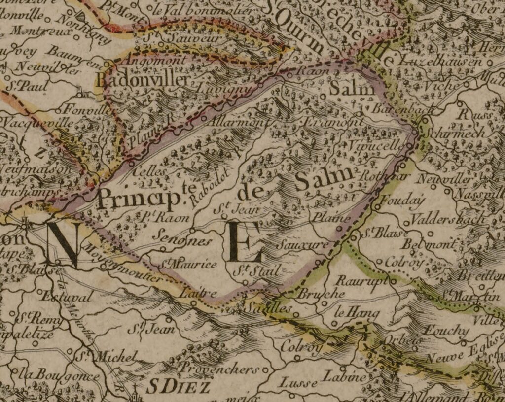 2 mars 1793 la principauté de SalmSalm devient française (Vosges